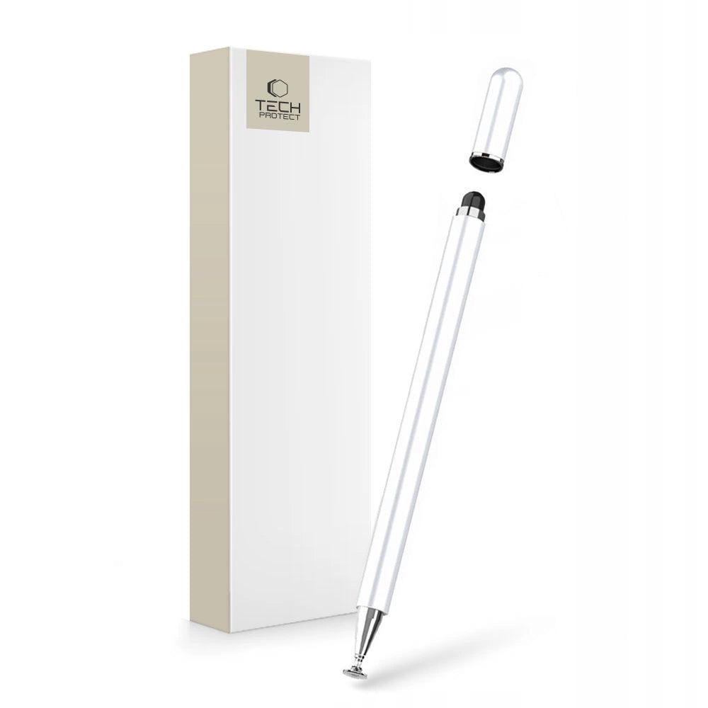 Tech-Protect Charm Stylus - hvid/sølv
