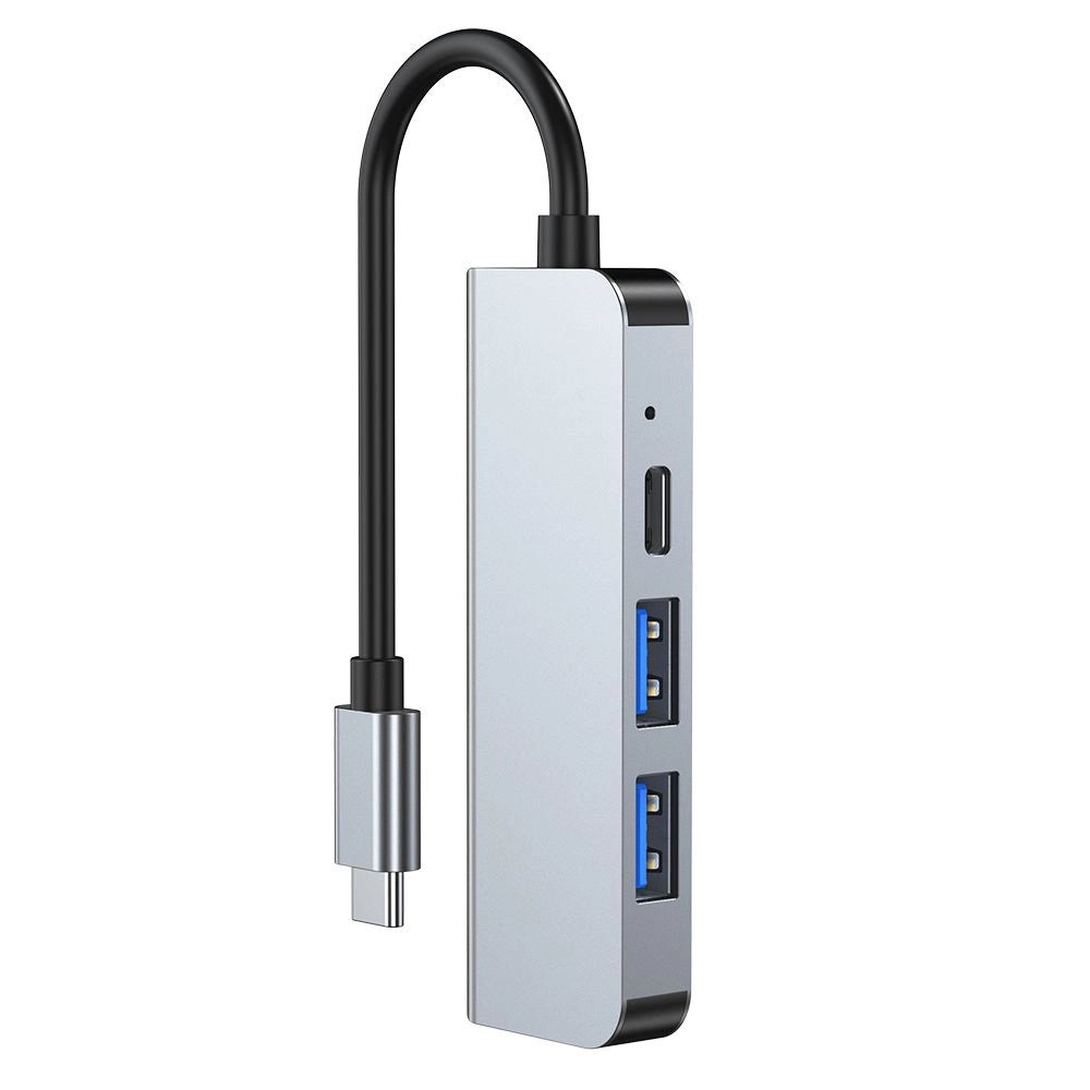 HUB Tech-Protect V2 4in1 USB-C - USB-A 3.0 / USB-A 2.0 / USB-C / HDMI - grå