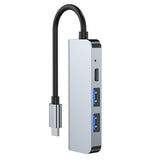 HUB Tech-Protect V2 4in1 USB-C - USB-A 3.0 / USB-A 2.0 / USB-C / HDMI - grå