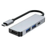 HUB Tech-Protect V2 4in1 USB-C - USB-A 3.0 / USB-A 2.0 / USB-C / HDMI - grå