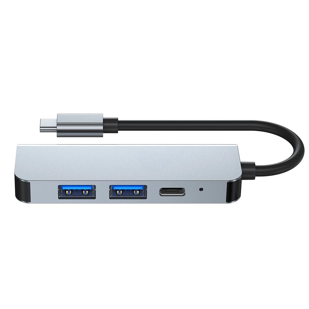 HUB Tech-Protect V2 4in1 USB-C - USB-A 3.0 / USB-A 2.0 / USB-C / HDMI - grå