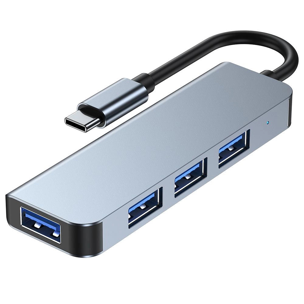 HUB Tech-Protect V1 4in1 USB-C - 3x USB-A 2.0 / USB-A 3.0 - grå
