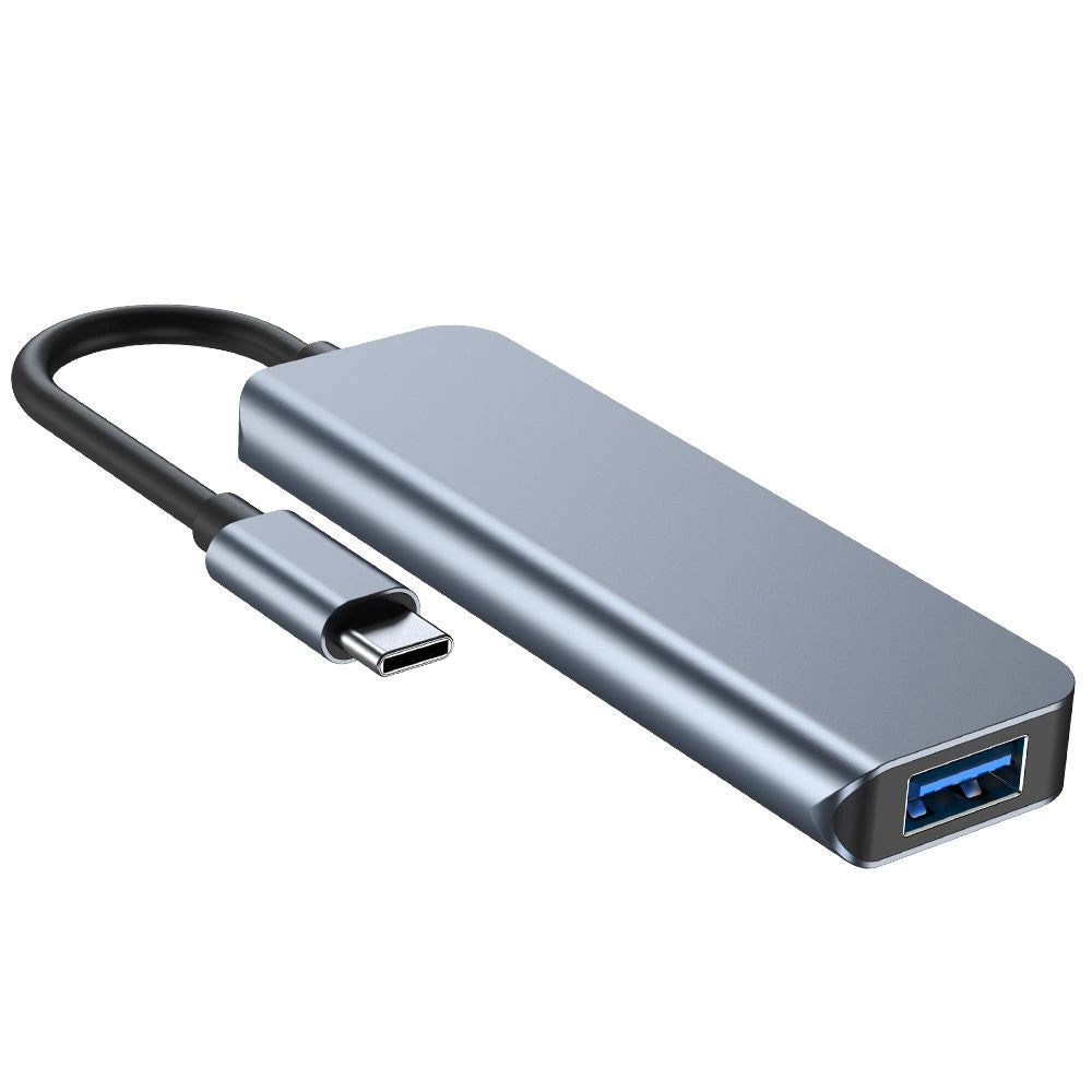 HUB Tech-Protect V1 4in1 USB-C - 3x USB-A 2.0 / USB-A 3.0 - grå