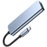 HUB Tech-Protect V1 4in1 USB-C - 3x USB-A 2.0 / USB-A 3.0 - grå