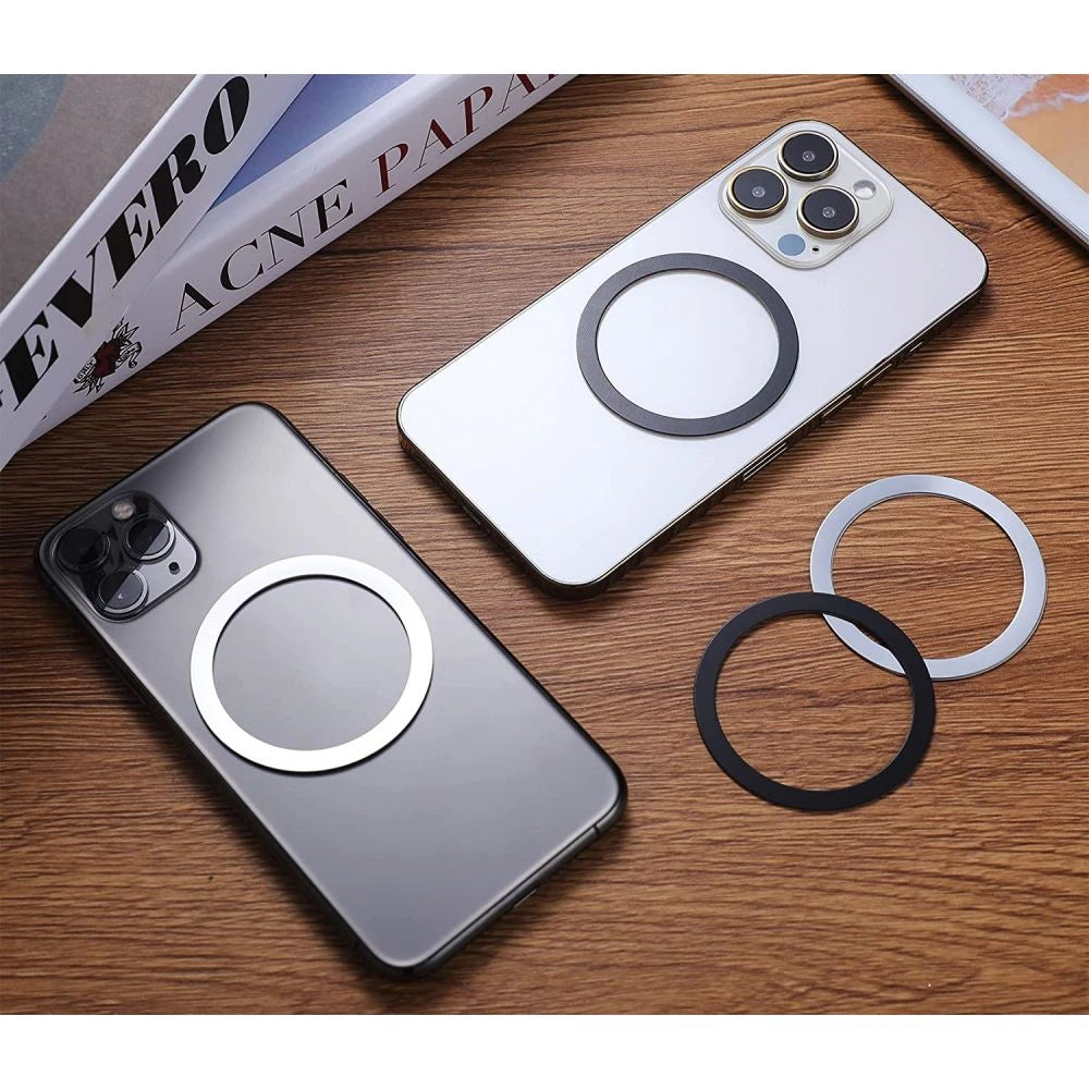 Tech-Protect MagMat MagSafe magnetisk ring universel - sort / sølv (2 st.)