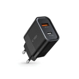 Tech-Protect C30W oplader USB-C PD 30W / USB-A QC 3.0 - sort