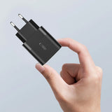Tech-Protect C30W oplader USB-C PD 30W / USB-A QC 3.0 - sort