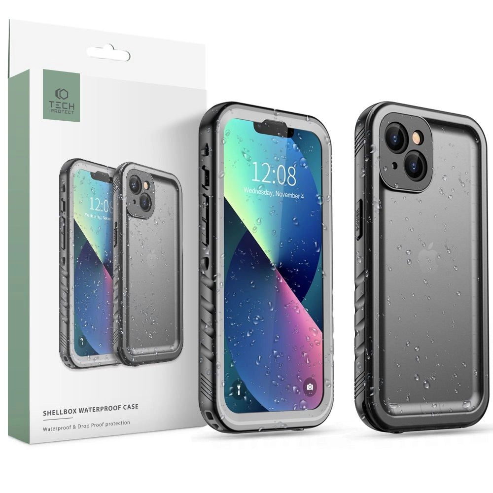 Tech-Protect ShellBox Case Waterproof IP68 til iPhone 13 - sort