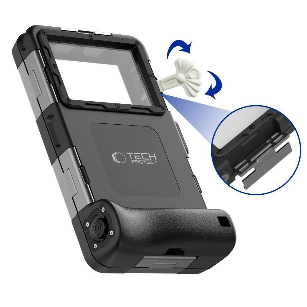 Tech-Protect Waterproof Case IPX8 til 4.7-6.7" Smartphones - sort