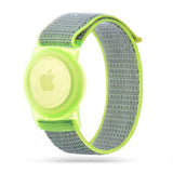 Tech-Protect Nylon Strap for børn til Apple AirTag - Lime