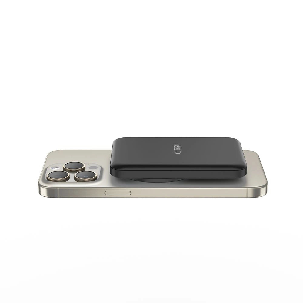 Tech-Protect LifeMag PB10 Powerbank med MagSafe 5000mAh 15W USB-C-port - sort + USB-C-kabel