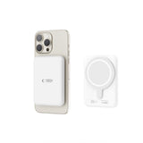 Tech-Protect LifeMag PB10 Powerbank med MagSafe 5000mAh 15W USB-C-port - hvid + USB-C-kabel