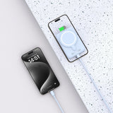 Tech-Protect LifeMag PB10 Powerbank med MagSafe 5000mAh 15W USB-C port - blå + USB-C kabel