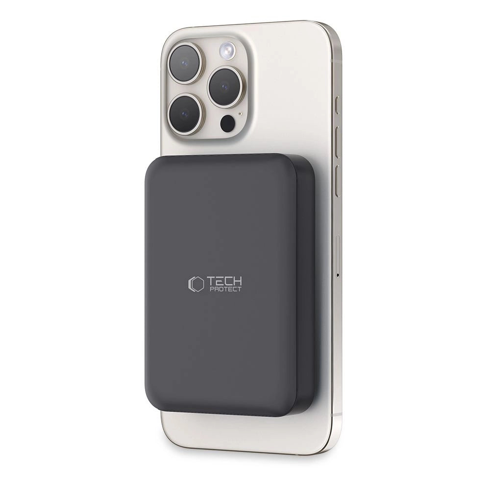 Tech-Protect LifeMag PB11 Powerbank med MagSafe 10000mAh 15W USB-C-port - sort + USB-C-kabel