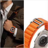 Tech-Protect Nylon Pro Strap til Apple Watch 4 / 5 / 6 / 7 / 8 / 9 / SE / Ultra 1 / 2 (42/44/45/49 mm) - Orange