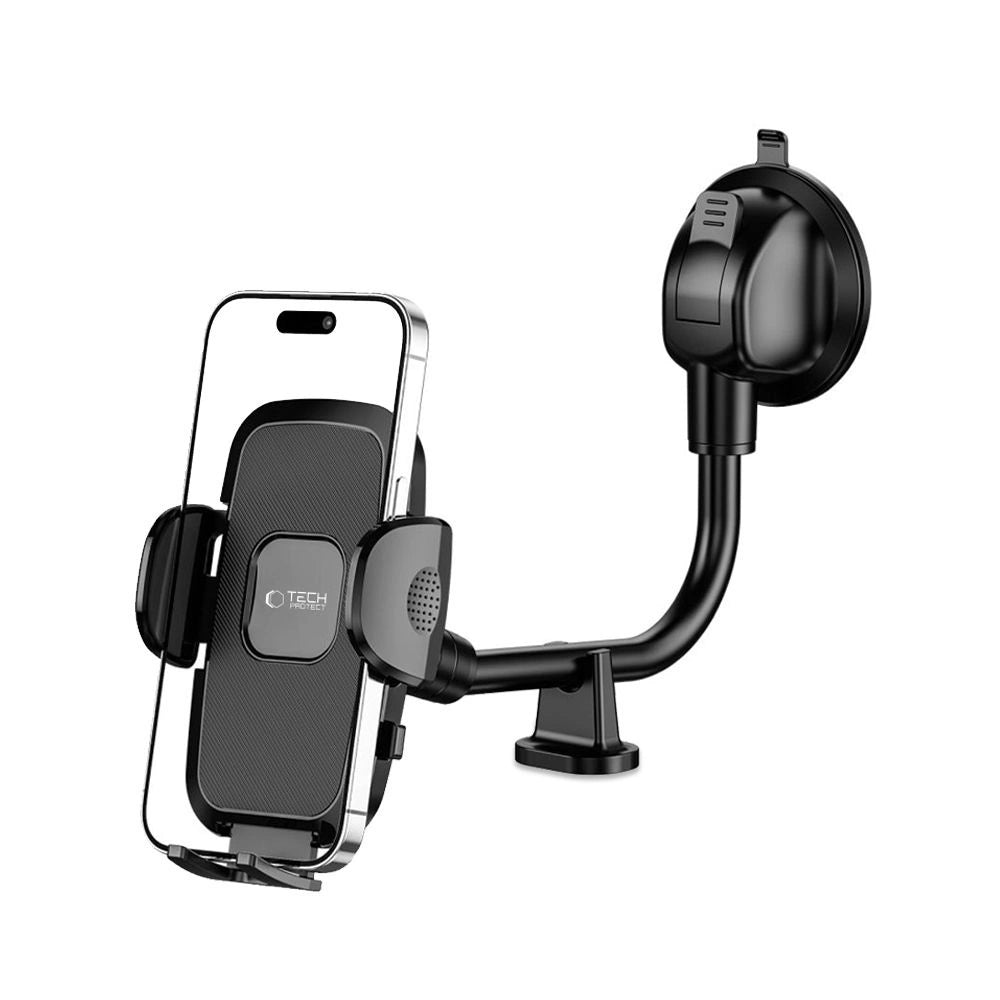 Tech-Protect V3 langarm biltelefonholder til forrude/cockpit - sort