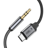 Tech-Protect UltraBoost audio USB-C / 3,5 mm mini jack kabel 1 m - sort