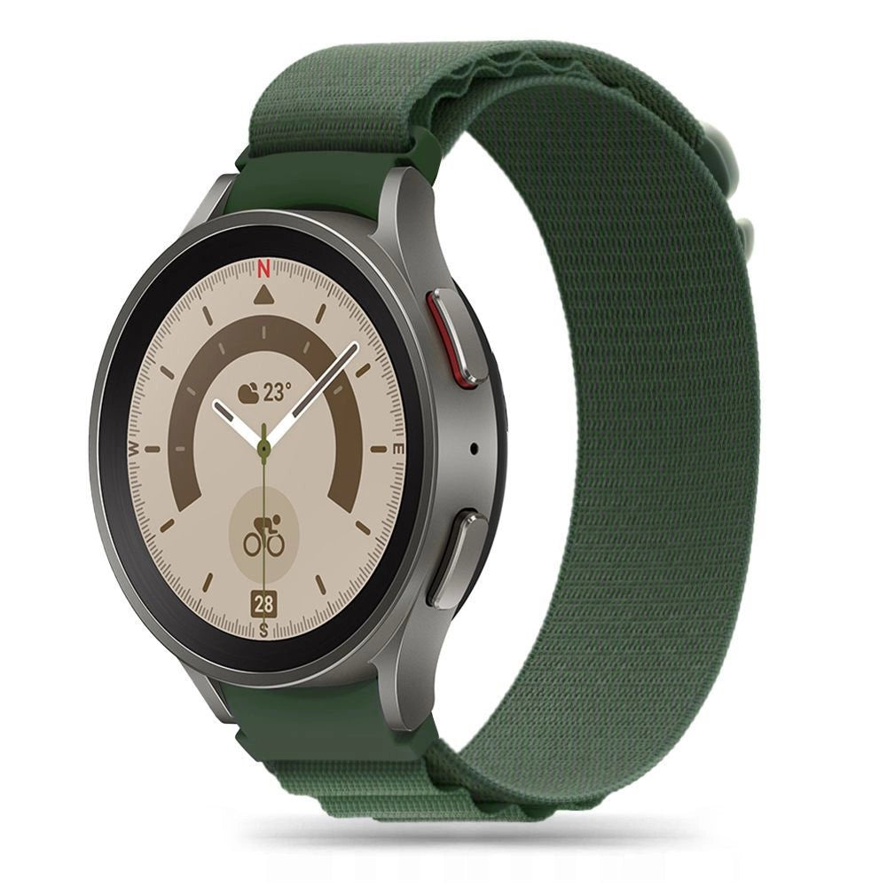 Tech-Protect Nylon Pro Strap til Samsung Galaxy Watch 4 / 5 / 5 Pro / 6 / 7 / FE - mørkegrøn