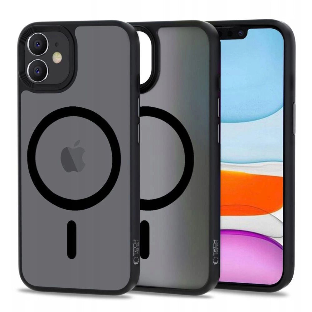 Tech-Protect MagMat MagSafe iPhone 11 Case - Matte sort