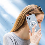 Tech-Protect FlexAir Hybrid MagSafe iPhone 13/14 Case - Clear Glitter