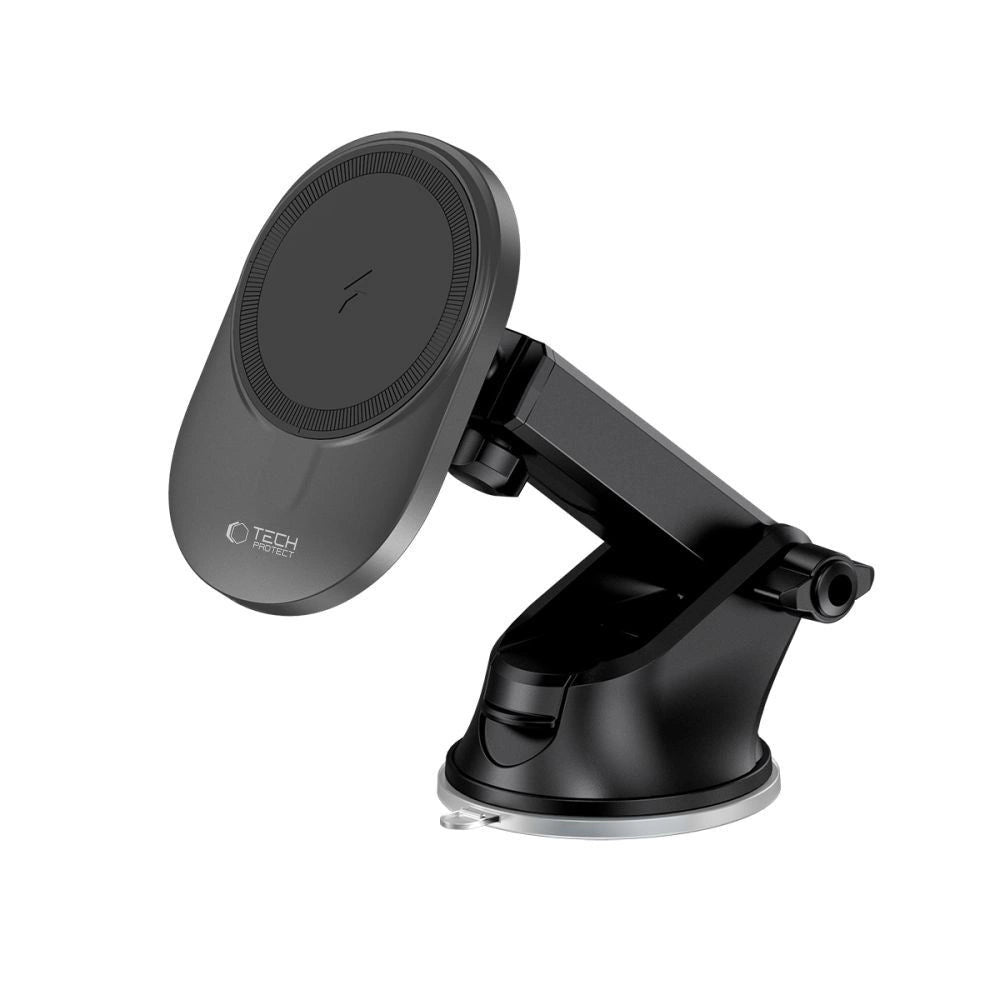 Tech-Protect MM15W-V1 Biltelefonholder med MagSafe 15W trådløs oplader til cockpit/luftventil - sort