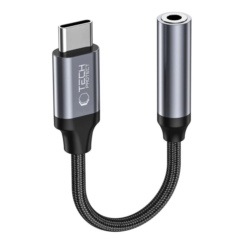 Tech-Protect UltraBoost USB-C / 3,5 mm mini jack adapter - sort