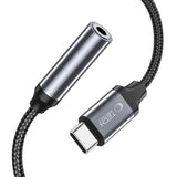 Tech-Protect UltraBoost USB-C / 3,5 mm mini jack adapter - sort