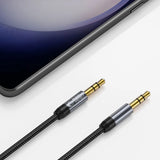 Tech-Protect UltraBoost kabel 3,5 mm mini jack / 3,5 mm mini jack 1,5 m - sort