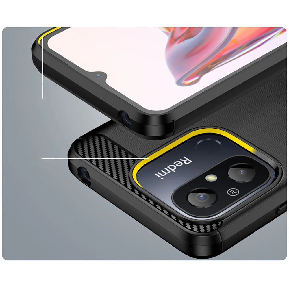 Tech-Protect TPUCarbon-hylster til Xiaomi Redmi 12C - sort