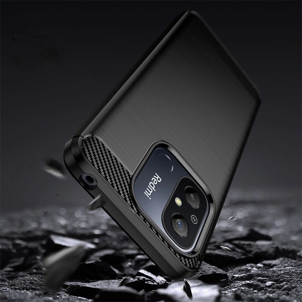 Tech-Protect TPUCarbon-hylster til Xiaomi Redmi 12C - sort