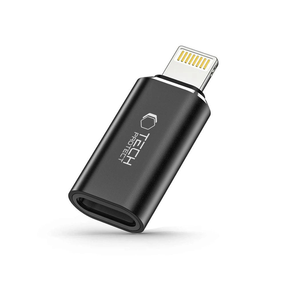 Tech-Protect UltraBoost Lightning (mandlig) / USB-C (kvindelig) adapter - sort
