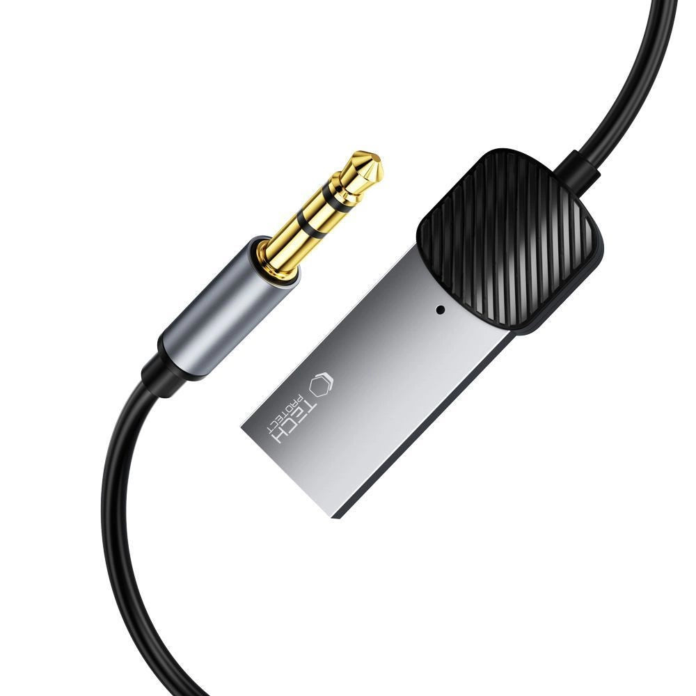 Tech-Protect UltraBoost lydadapter mini jack 3,5 mm (mand) / Bluetooth - grå