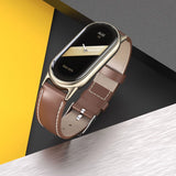 Tech-Protect Leatherfit rem til Xiaomi Smart Band 8 / 8 NFC - sort