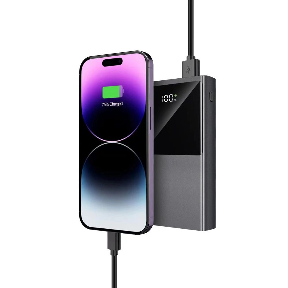 Powerbank Tech-Protect PB13 20000mAh 22.5W 2x USB-A / USB-C / Lightning med USB-C / USB-A kabel - grå
