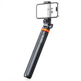 Tech-Protect L03S Bluetooth selfie stick med fjernbetjening, stativ op til 148cm og hoved 180 - sort