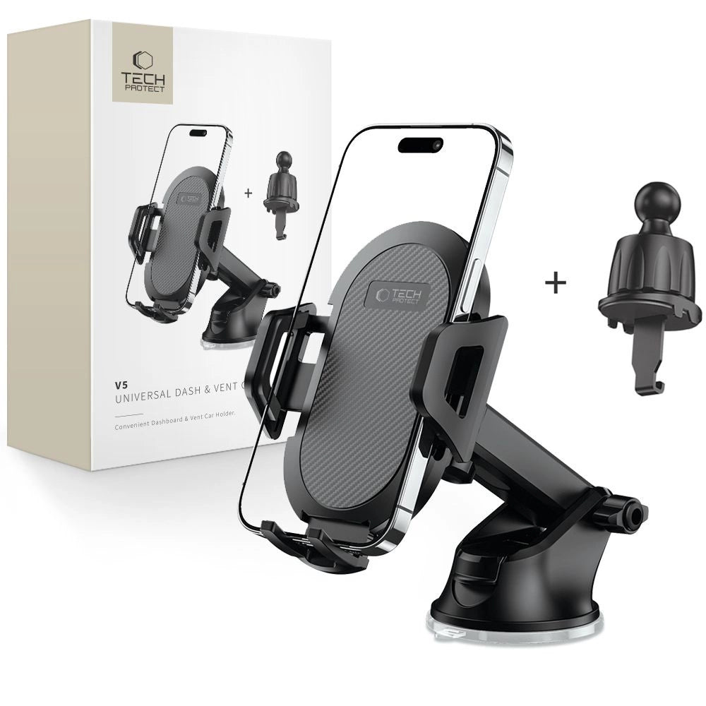 Tech-Protect V5-biltelefonholder til cockpit/luftventil - sort