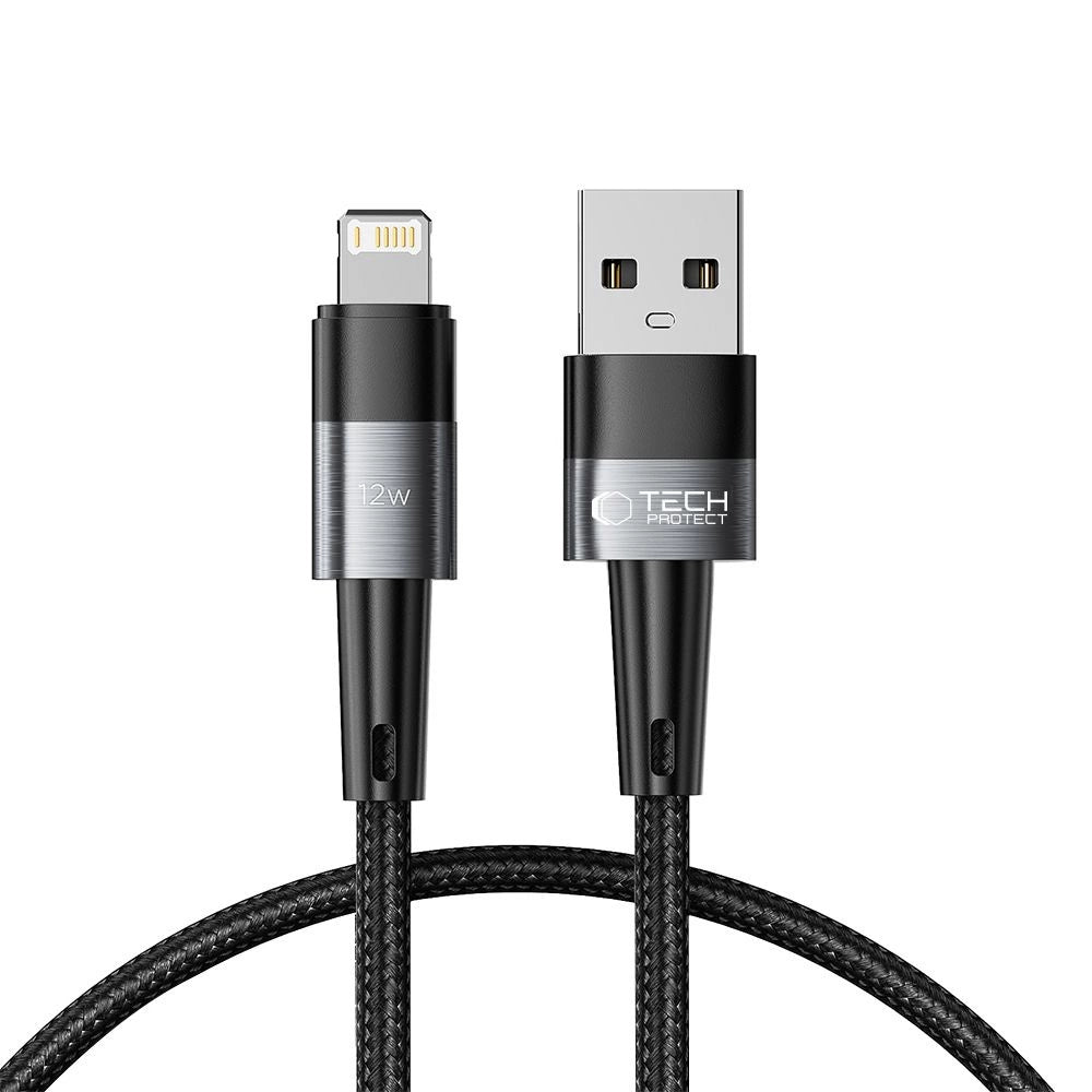 Tech-Protect UltraBoost Lightning / Lightning kabel 12W 2,4A 0,25m - grå