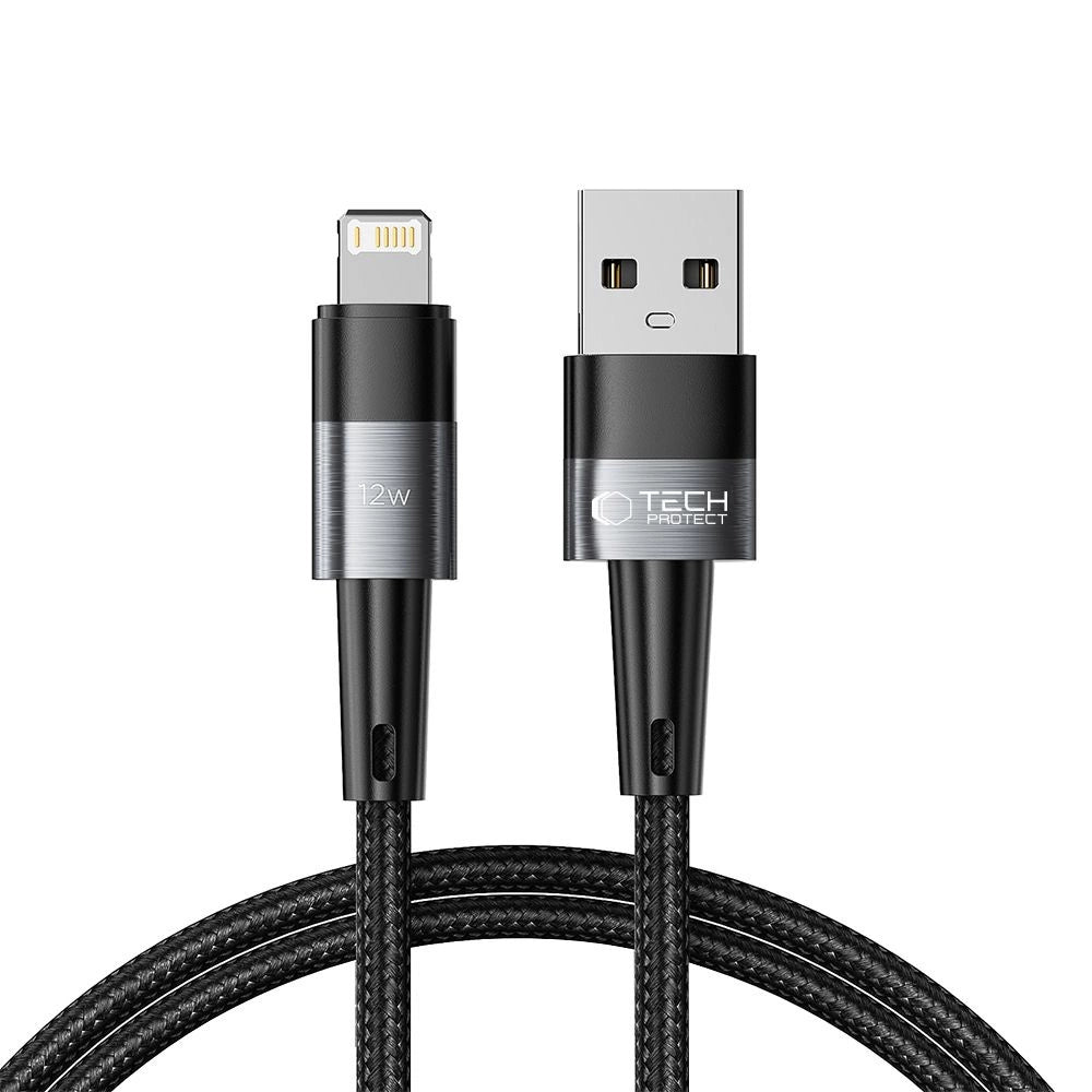 Tech-Protect UltraBoost Lightning / Lightning kabel 12W 2,4A 1m - grå