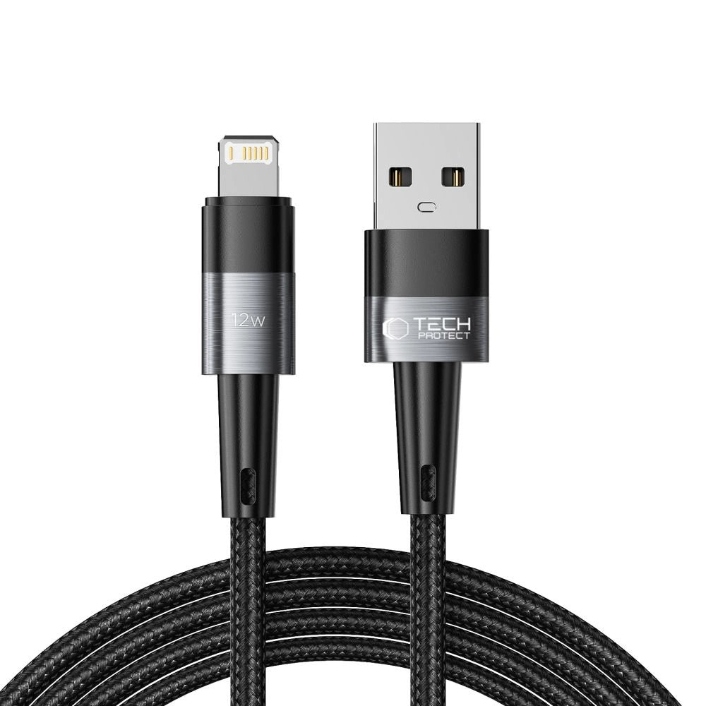 Tech-Protect UltraBoost Lightning / Lightning kabel 12W 2,4A 2m - grå