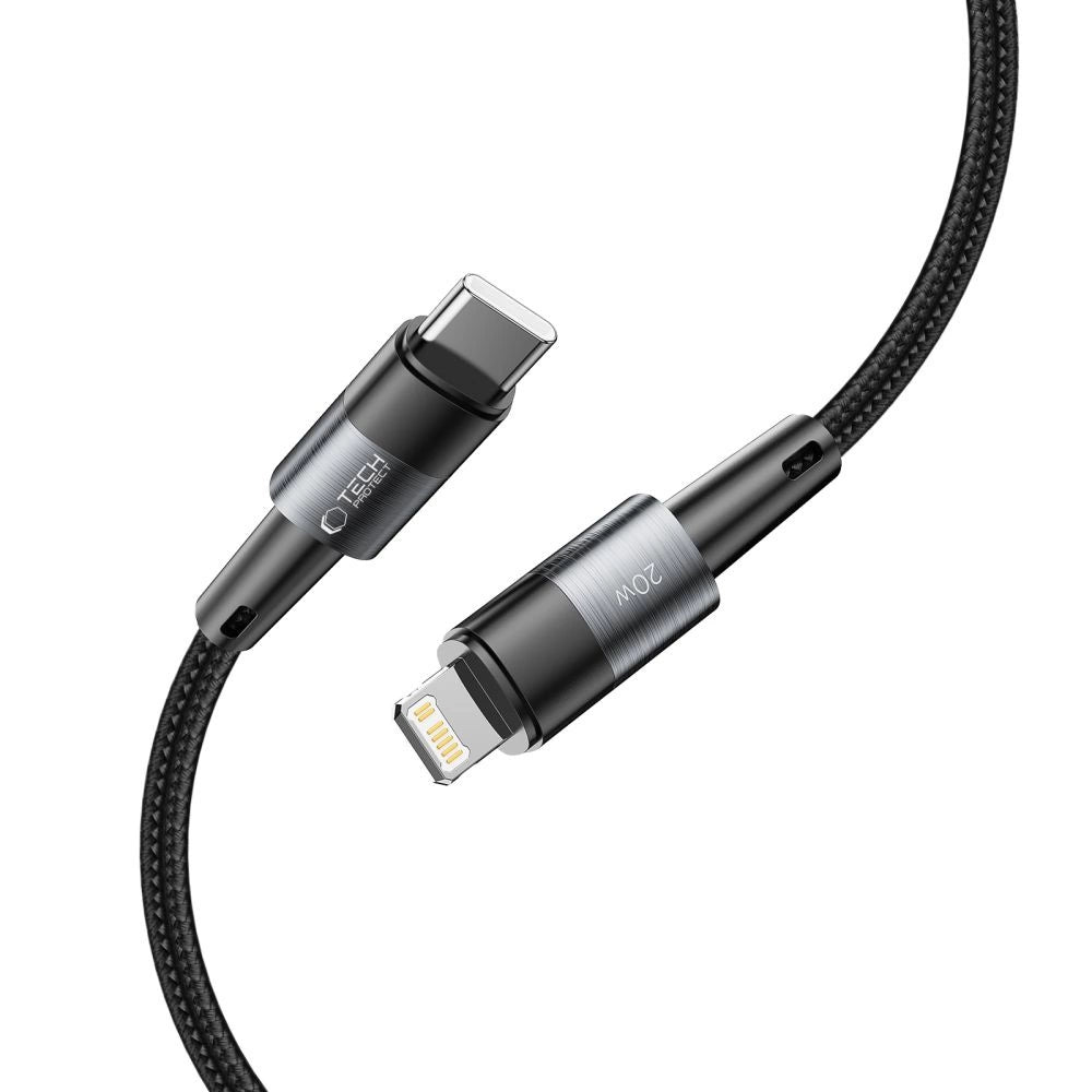 Tech-Protect UltraBoost Lightning / USB-C PD 20W 3A 2m kabel - grå