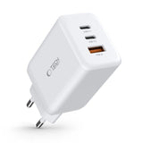 Tech-Protect C65W oplader 2x USB-C PD 65W / USB-A QC 3.0 - hvid