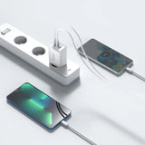Tech-Protect C65W oplader 2x USB-C PD 65W / USB-A QC 3.0 - sort