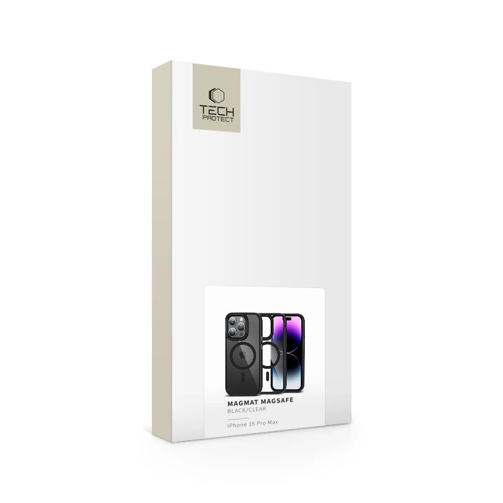 Tech-Protect MagMat MagSafe iPhone 15 Pro Max Case - klar sort