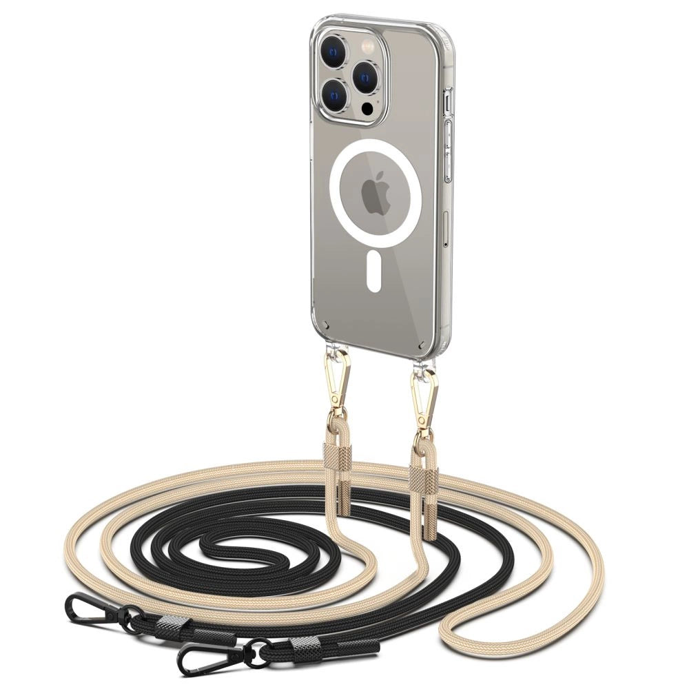 Tech-Protect FlexAir Chain Case med MagSafe til iPhone 15 Pro - sort/beige