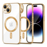 Tech-Protect MagShine Line MagSafe fodtøj til iPhone 15 - guld