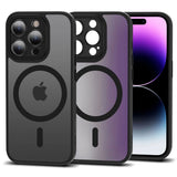 Tech-Protect MagMat Cam+ MagSafe iPhone 15 Pro Case - Matte sort