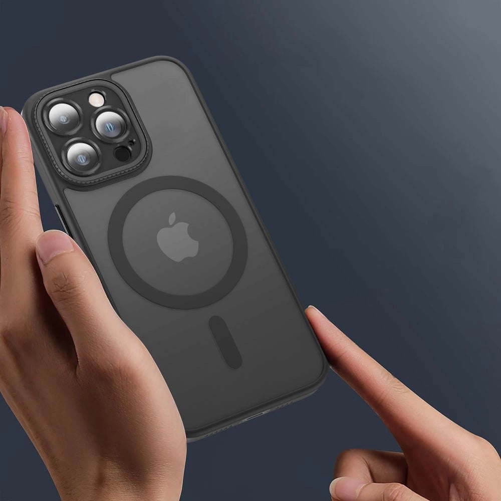 Tech-Protect MagMat Cam+ MagSafe iPhone 15 Pro Case - Matte sort
