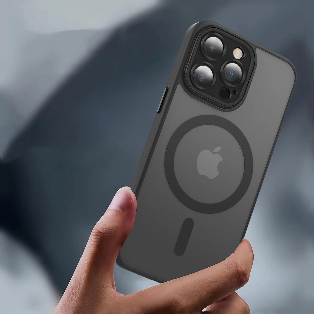 Tech-Protect MagMat Cam+ MagSafe iPhone 15 Pro Case - Matte sort