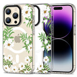 Tech-Protect MagMood MagSafe-kasse til iPhone 15 Pro - daisies med blade