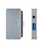 HUB Tech-Protect V6 4in1 USB-C - USB-A 3.0 / USB-C PD100W / HDMI / mini jack 3,5 mm - grå